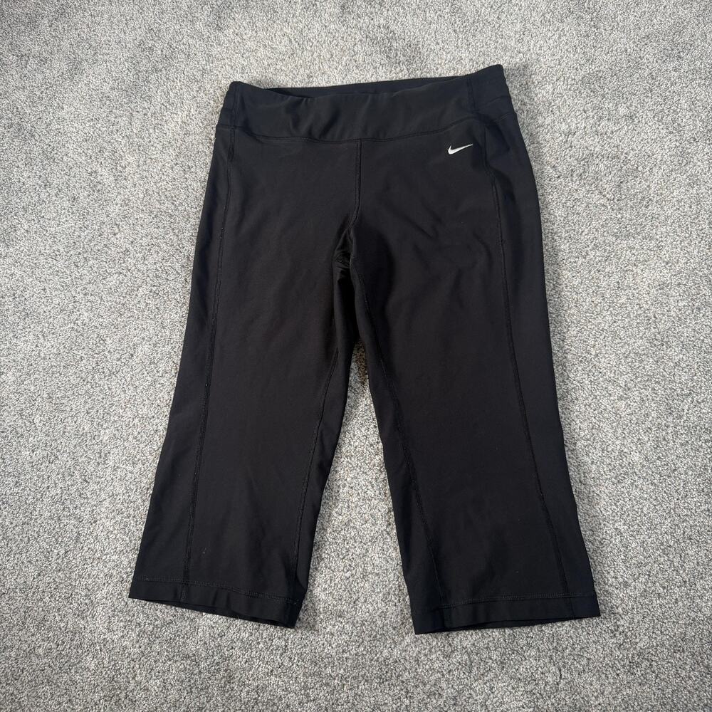 Nike Dri-FIT Capri Leggings Womens M 30x18 Black Running Yoga Athletic Gym